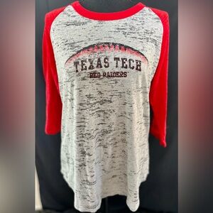 🤩 NEW ITEM! Texas Tech Red Raiders Women’s 3/4 Sleeve Tee 2XL FITS BEST SZ LRG